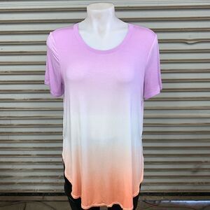 Mudd ombré scoop neck short sleeve top